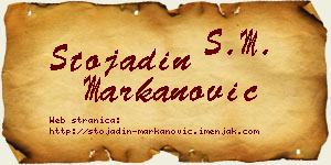 Stojadin Markanović vizit kartica